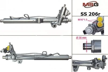 Рульова рейка з ГПК відновлена SSANG YONG REXTON 2002-, DAEWOO REXTON 2002- MSG SS206R (фото 1)