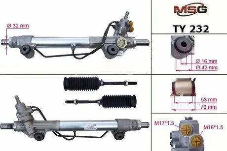 Кермова рейка Toyota 4Runner 09-13,Toyota Land Cruiser J15 09-13,Lexus Gx 460 09- MSG TY 232 (фото 1)