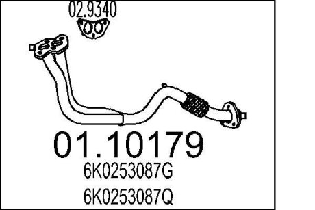 Труба вихлопного газу MTS 0110179
