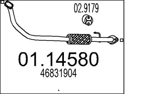 Труба вихлопного газу MTS 0114580