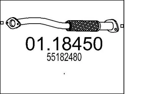 Труба вихлопного газу MTS 0118450