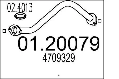 Rura pocz. OPEL AGILA B 0 MTS 0120079 (фото 1)