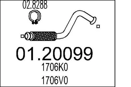 Труба вихлопного газу MTS 0120099