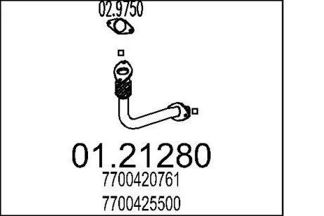 Труба вихлопного газу MTS 0121280