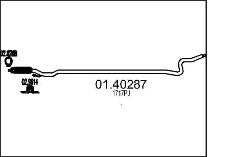 Труба вихлопного газу MTS 0140287