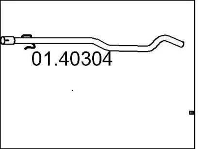 Труба вихлопного газу MTS 0140304