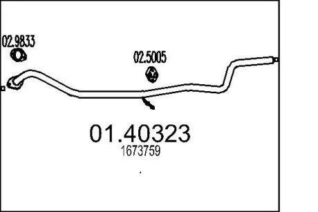 Труба вихлопного газу MTS 0140323