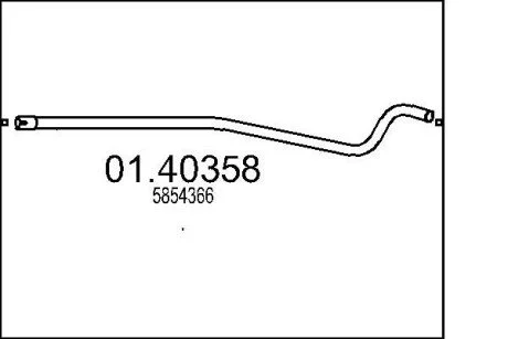 Труба вихлопного газу MTS 0140358