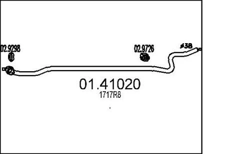 Труба вихлопного газу MTS 0141020