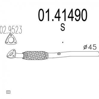 Труба вихлопного газу MTS 0141490 (фото 1)