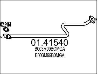 Труба вихлопного газу MTS 0141540