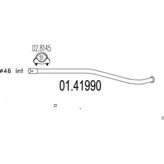 Труба вихлопного газу MTS 0141990