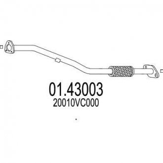 Труба вихлопного газу MTS 0143003