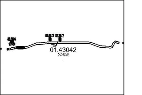 Труба вихлопного газу MTS 0143042