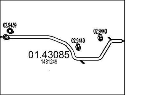 Rura њrod. FORD GALAXY 2.0TDCI MTS 0143085