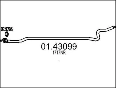 Труба вихлопного газу MTS 0143099