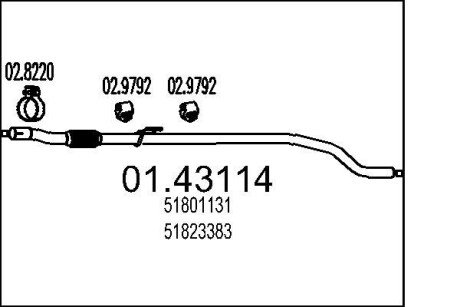 Rura њrod. FIAT GRANDE PUNTO 1.3 MJT MTS 0143114