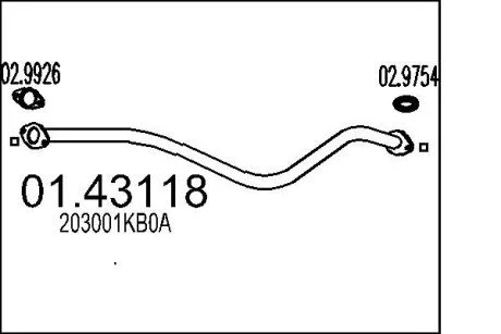 Rura pocz. NISSAN JUKE 1.5 DCI MTS 0143118