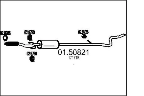 Глушник 207 1.4.. MTS 0150821