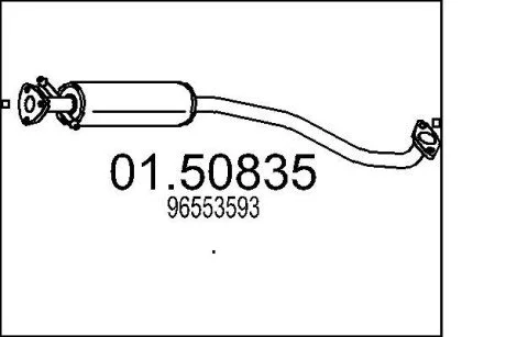 Глушник системи випуску (середній) MTS 0150835