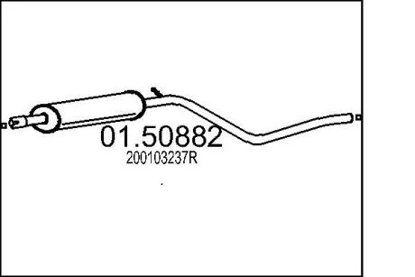 Глушник DUSTER 1.6I 16V 2.. MTS 0150882