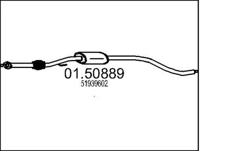 Глушник FIAT 500 L 1.4 MTS 0150889