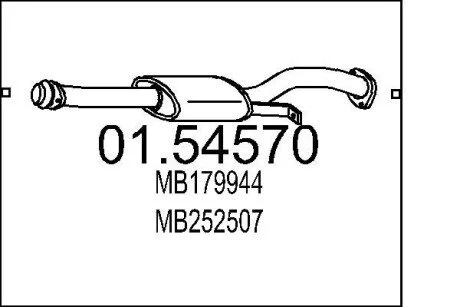 Глушник системи випуску (середній) MTS 0154570