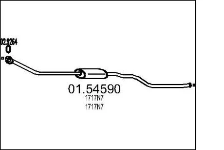 Глушник системи випуску (середній) MTS 0154590