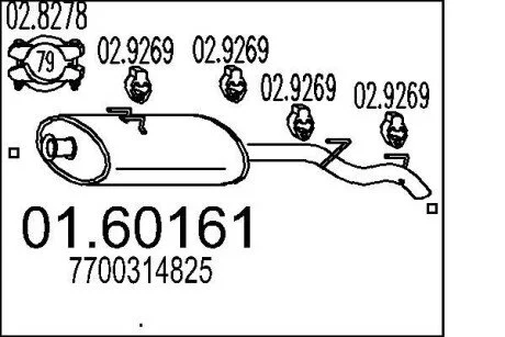 Глушник вихлопних газів (кінцевий) MTS 0160161