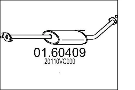 Глушник вихлопних газів (кінцевий) MTS 0160409