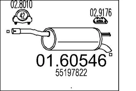 Глушник вихлопних газів (кінцевий) MTS 0160546