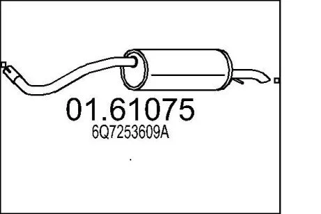 Глушник вихлопних газів (кінцевий) MTS 0161075