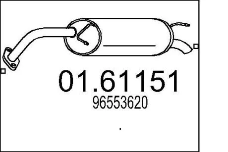 Труба вихлопна koсc. LACETTI 1.4.. MTS 0161151