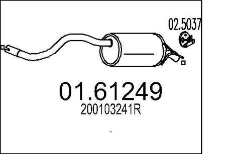 Автозапчасть MTS 0161249