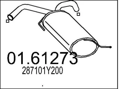 Труба вихлопна koсc. PICANTO II.. MTS 0161273