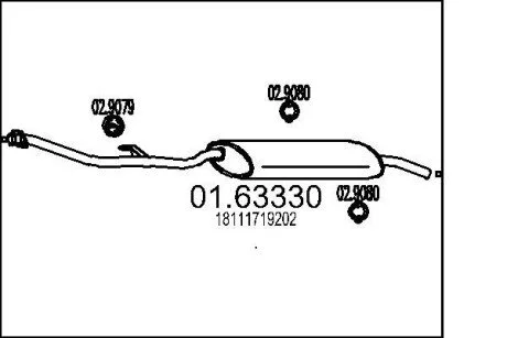 Глушник вихлопних газів (кінцевий) MTS 0163330 (фото 1)