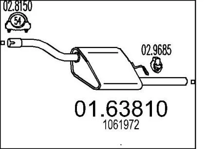 Глушник вихлопних газів (кінцевий) MTS 0163810