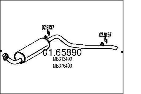 Глушник вихлопних газів (кінцевий) MTS 0165890