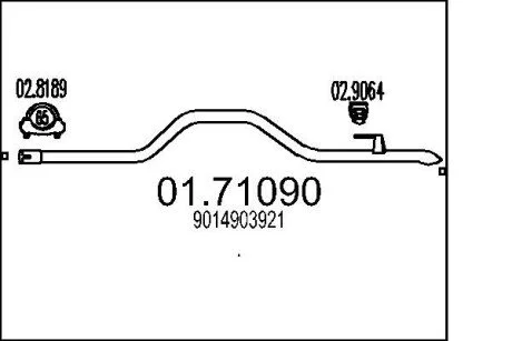 Труба вихлопного газу MTS 0171090