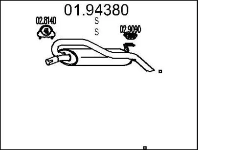 Глушник вихлопних газів (кінцевий) MTS 0194380