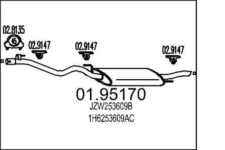Глушник MTS 01.95170