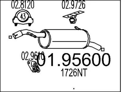 Глушник вихлопних газів (кінцевий) MTS 0195600