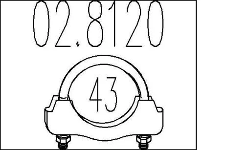 Хомут выхлопной системы MTS 02.8120