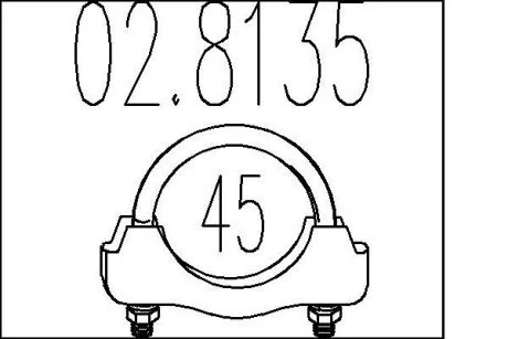 Хомут выхлопной системы MTS 02.8135