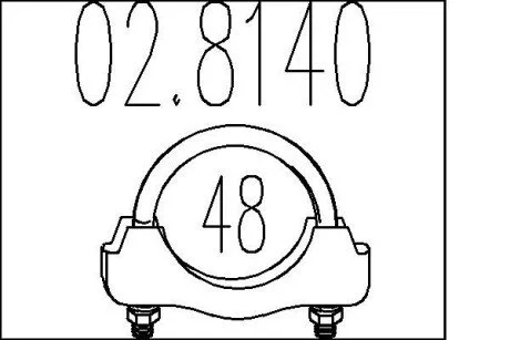 Хомут выхлопной системы MTS 02.8140