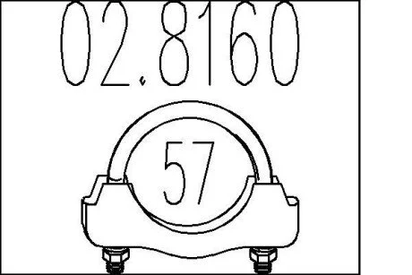 Хомут выхлопной системы MTS 02.8160