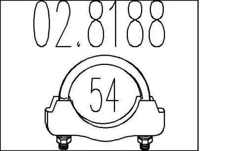 Хомут выхлопной системы MTS 02.8188