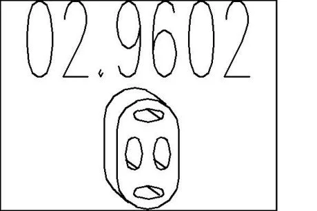 Резиновый крепежный элемент MTS 02.9602