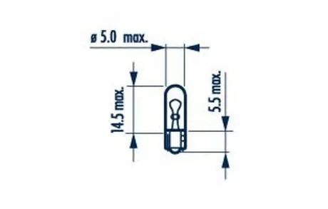 Автолампа 24V 1,2W W2x4,6d NARVA 17040