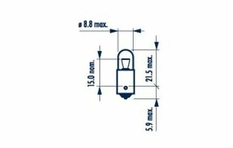 Лампа T4W 12V 4W BA9S T8,5X24,5 NARVA 17131